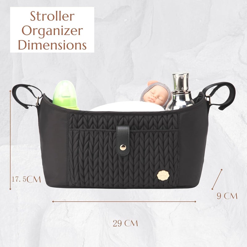 SEWBOO Universal Baby Stroller Organizer,Diaper Caddy Organizer with Adjustable Straps to Fits Nearly Any Strollers - Image 5