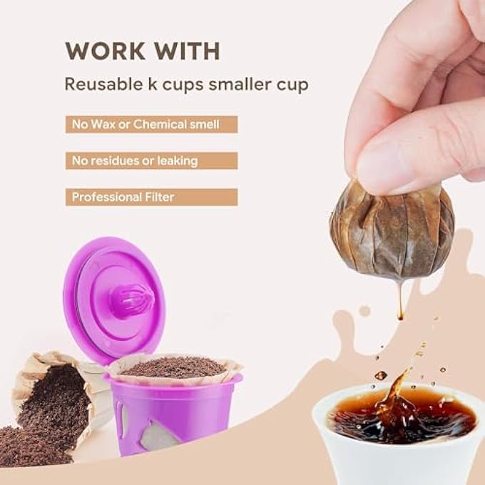 كاست ويف مرشحات القهوة القابلة لإعادة الاستخدام، كبسولات قهوة إسبريسو قابلة لإعادة التعبئة، كبسولات قهوة قابلة لإعادة الاستخدام، مرشحات كبسولات قهوة K Cup، فلتر شبكي دقيق المسام من الفولاذ المقاوم للصدأ 304 مع فرشاة، عبوة من 4 قطع - Image 4