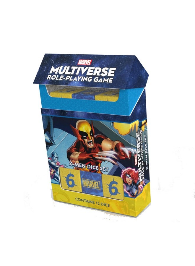 CMON Marvel Multiverse RPG X-Men Dice Set - 12 Custom Acrylic Dice with X-Men Theme, Optimized for 616 Game Engine, Strategy Game for Kids & Adults, Ages 14+, 4 Players, Made - Image 1