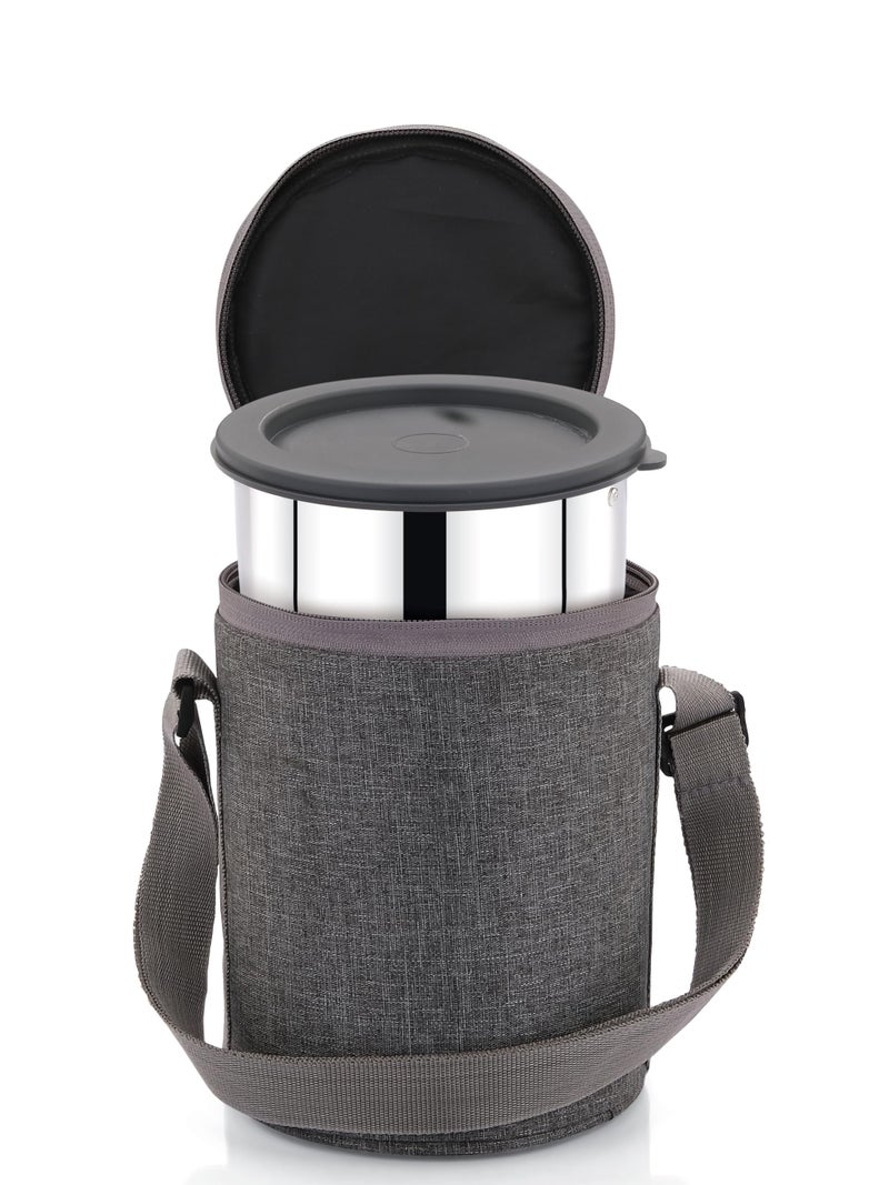Praylady Lunchmate 300x3 | Stainless Steel 3-Container Insulated Tiffin with Leak-Proof Silicone Lids & Heat-Retaining Bag | Hot & Cold Lunch Box for Office, School & Travel (300ML) - Image 3