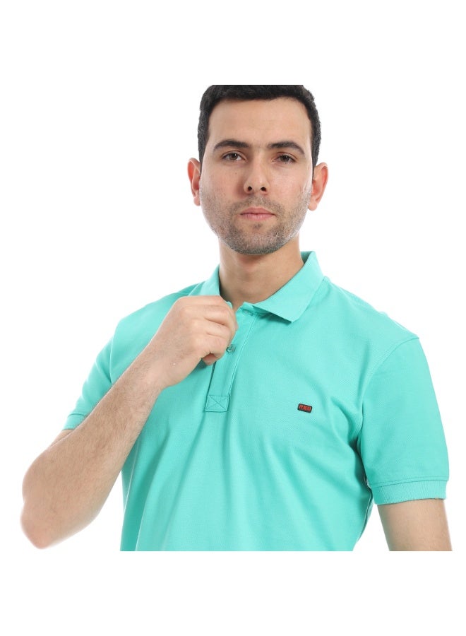 REDCOTTON Classic Fit Polo Shirt - Aqua  - Image 4
