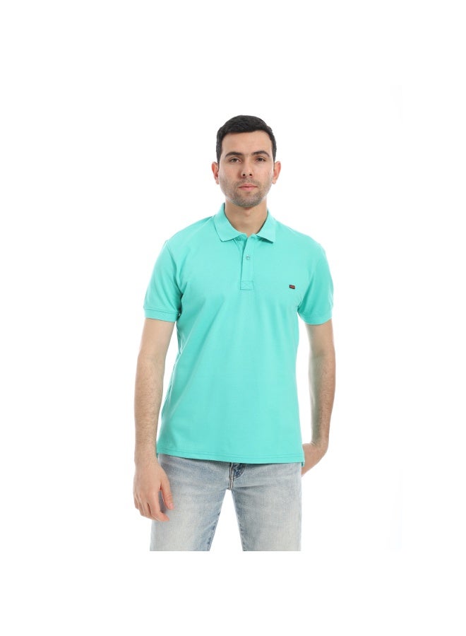 REDCOTTON Classic Fit Polo Shirt - Aqua  - Image 1