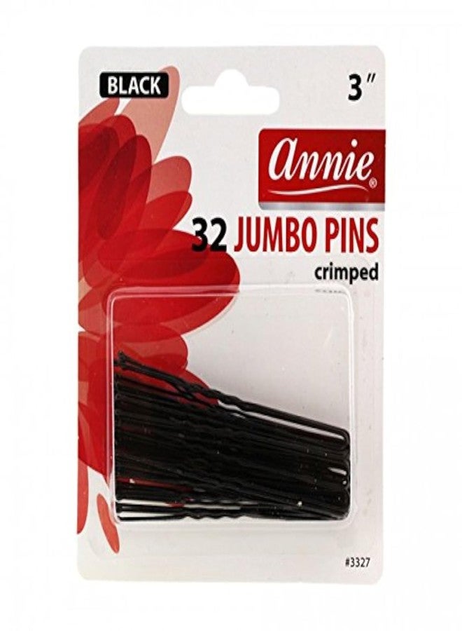 Annie Jumbo Hair Pins 3" 32Ct Black - Image 1