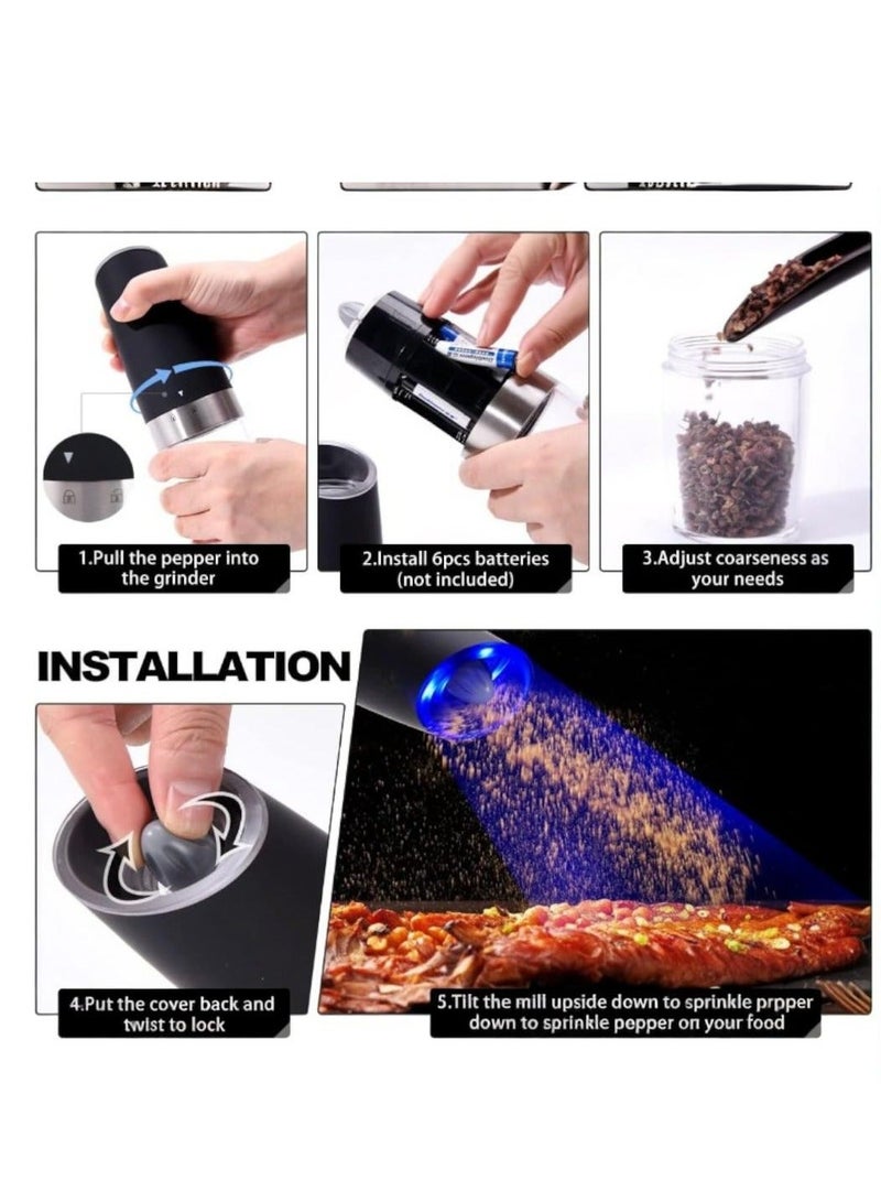 دينكس مطحنة الملح والتوابل تعمل بالبطارية، خفيفة وأنيقة وممتازة للاستخدام - Image 4