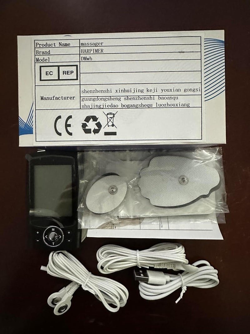 HARPIMER TENS EMS Device, 36 Modes 3-in-1, TENS EMS and Massage Function with 10 Electrodes, EMS and Massage 2 Channels Pain Relief from Back, Shoulder, Leg, Neck - Image 3