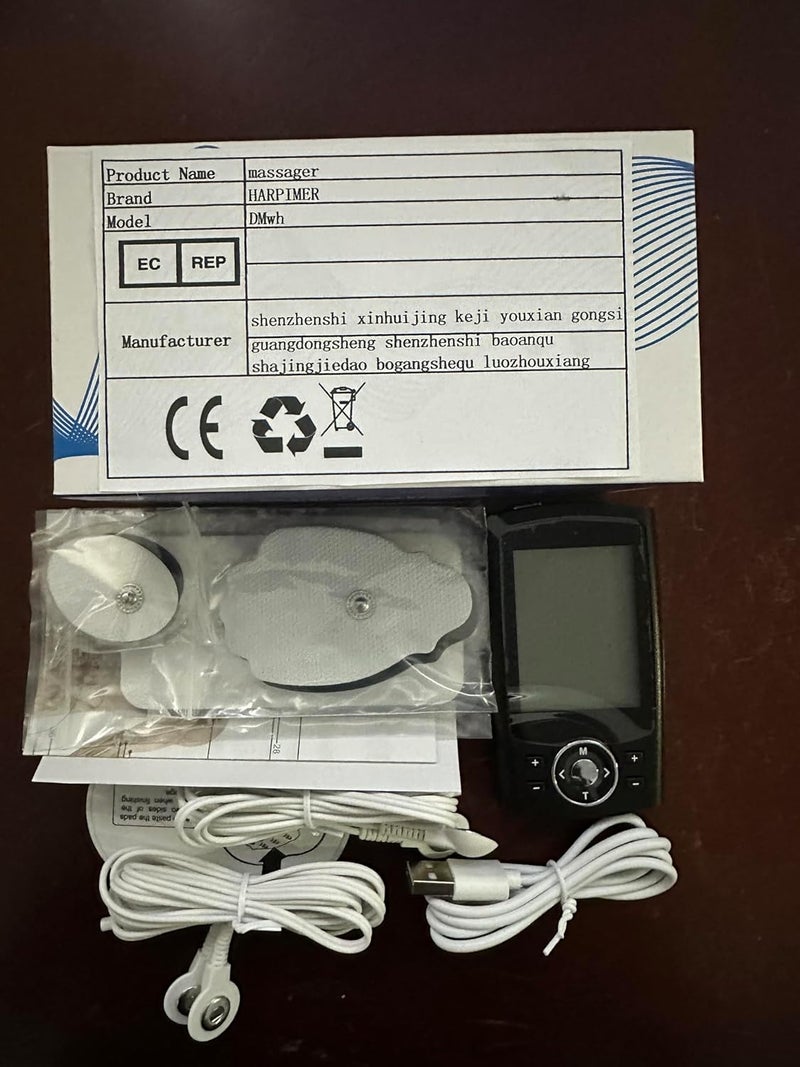 HARPIMER TENS EMS Device, 36 Modes 3-in-1, TENS EMS and Massage Function with 10 Electrodes, EMS and Massage 2 Channels Pain Relief from Back, Shoulder, Leg, Neck - Image 2