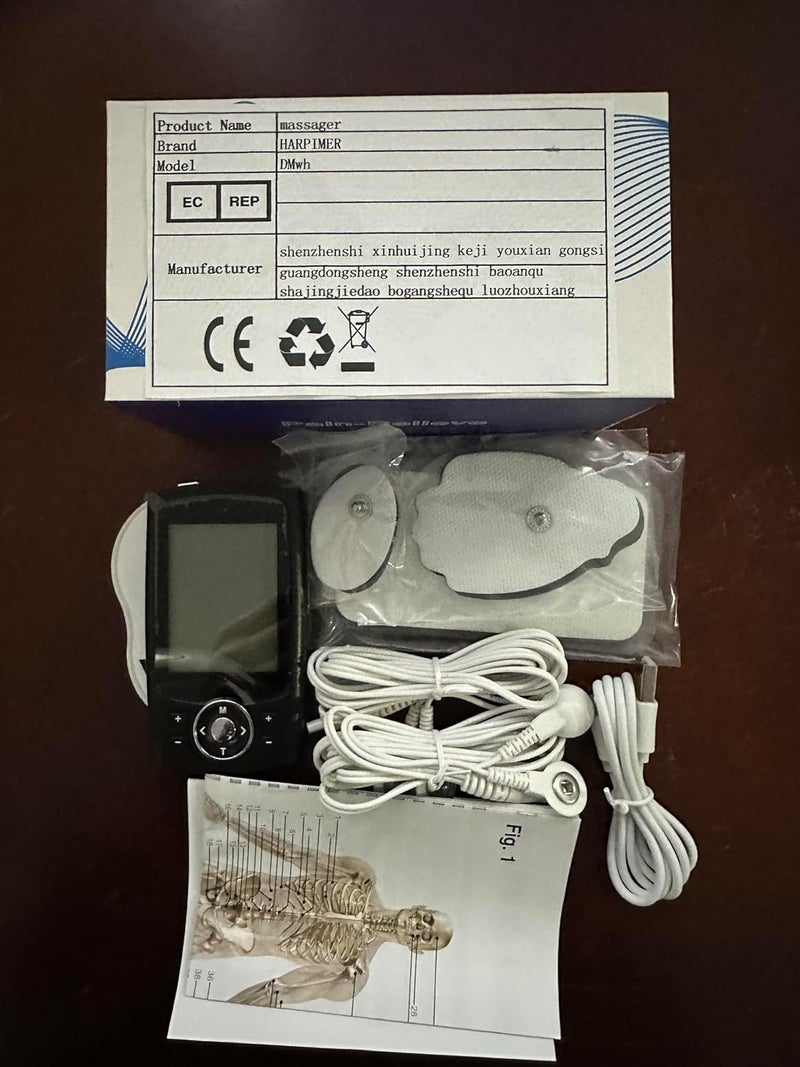 HARPIMER TENS EMS Device, 36 Modes 3-in-1, TENS EMS and Massage Function with 10 Electrodes, EMS and Massage 2 Channels Pain Relief from Back, Shoulder, Leg, Neck - Image 4