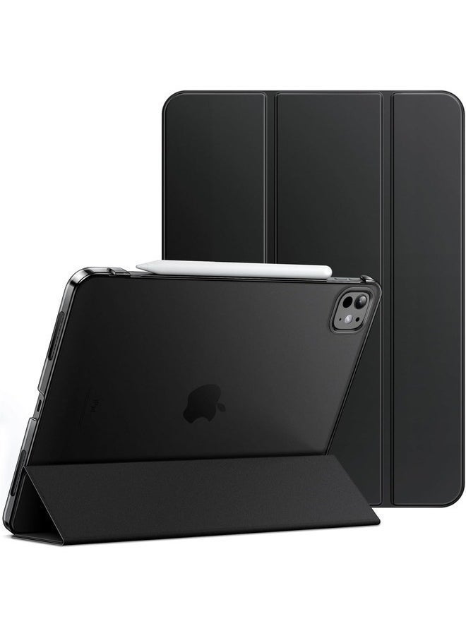 iPad Pro 13-Inch M4 (2024) Slim Black Smart Cover - Hard Shell Protection, Built-In Stand, Auto Wake/Sleep, Full Coverage - Image 1