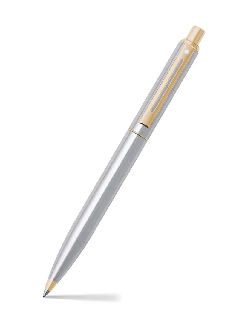 SHEAFFER Silver Ballpoint Pen Gold Accents - Image 1