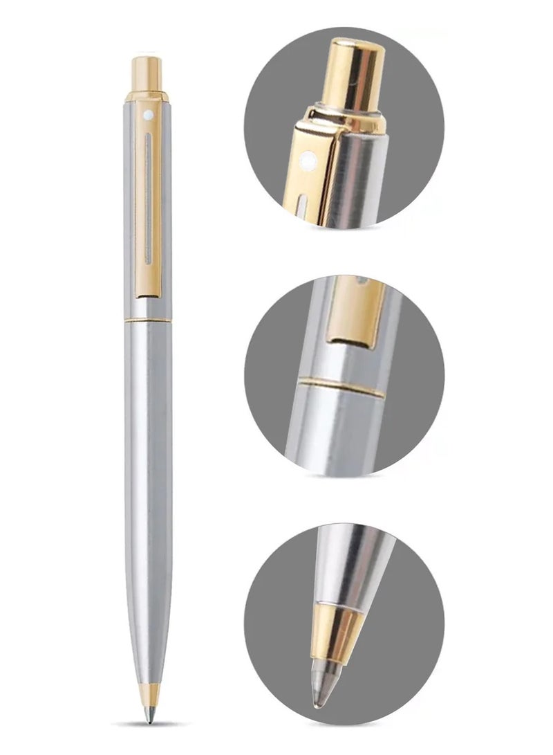 SHEAFFER Silver Ballpoint Pen Gold Accents - Image 3