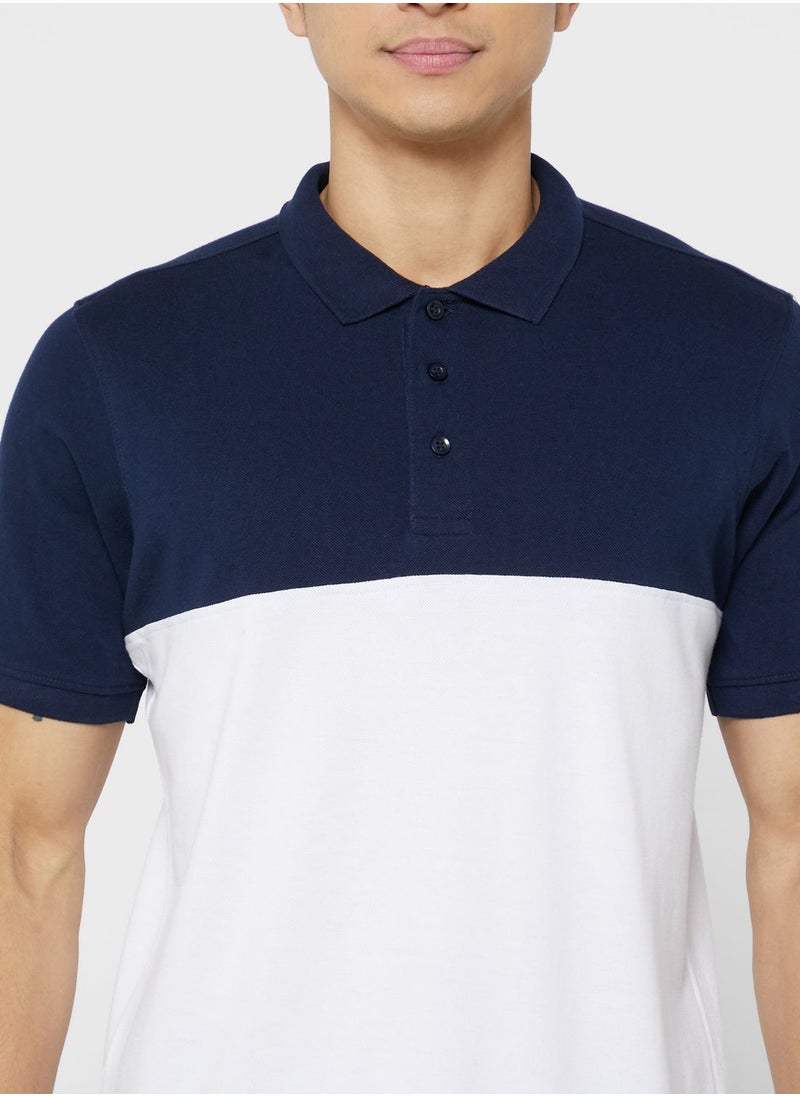 Seventy Five - Cut And Sew Polo Shirt - Image 1