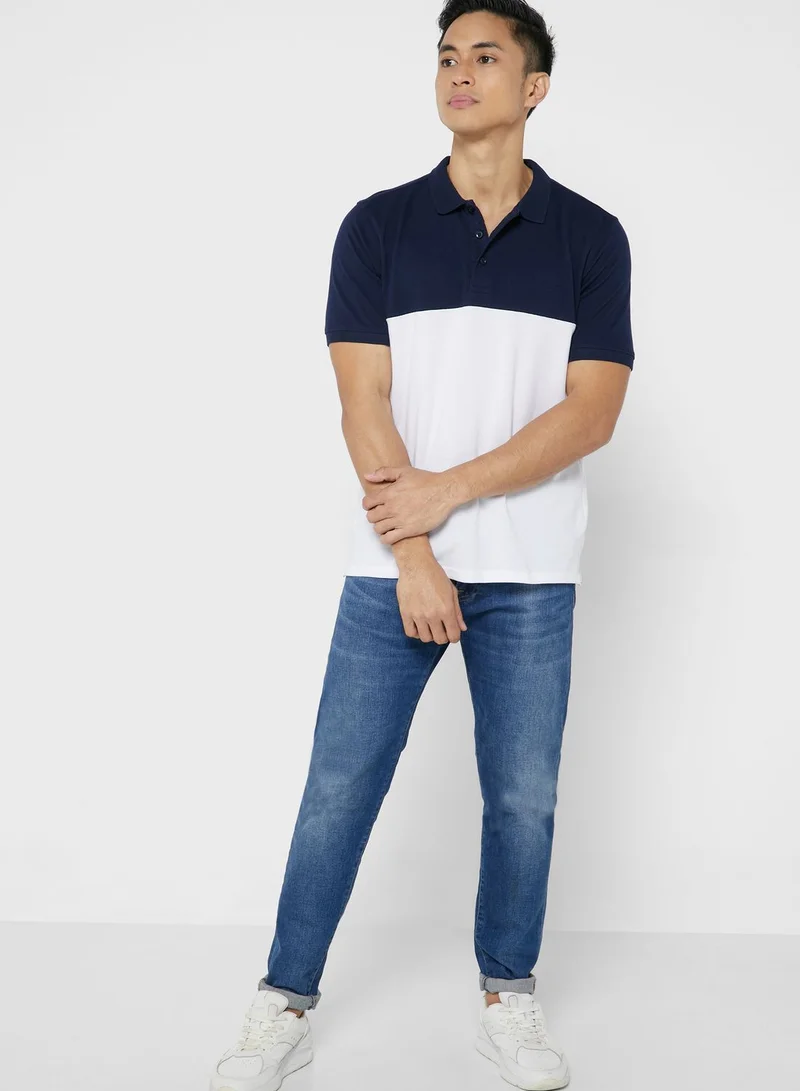 Seventy Five Cut And Sew Polo Shirt