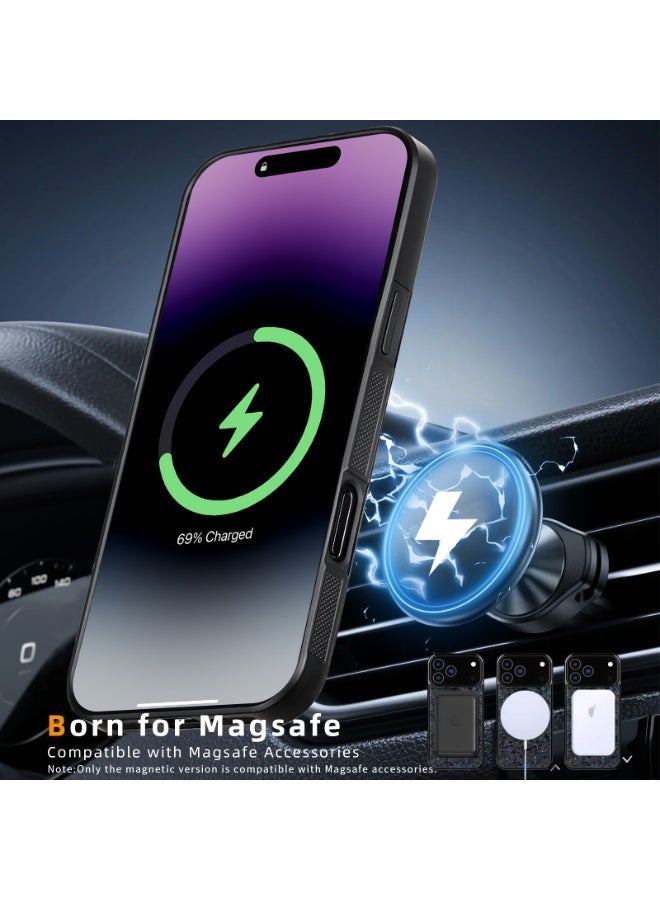 SOLARAE iPhone 17 Pro Max Case Carbon Fiber Black with Green Crystal Shimmer – Shockproof Slim Fit Protective Cover, Anti-Scratch, Stylish Glossy Finish - Image 4