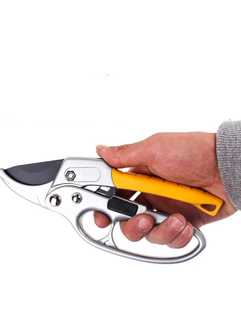 Goolsky - Heavy Duty Pruning Shears Green - with Ratcheting Action Great Garden Hand Tool Clippers Gardening pruners arthritis tools Ratcheting Anvil Hand Pruner Pruning Shears - Image 1