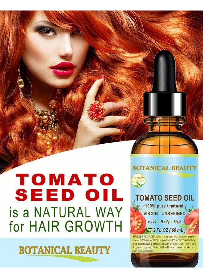 Botanical Beauty Tomato Seed Oil 100% Pure Natural Virgin Unrefined Coldpressed Carrier Oil 0.33 Fl Oz 10 Ml For Face Skin Body Hair Lip Nails. Rich In Vitamin E Lycopene By Botanical Beauty - Image 2