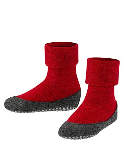 FALKE Unisex Kids Cosyshoe Slipper Socks, House Socks for Winter and Fall, Grips On Sole, Cozy Warm, Merino Wool, Red (Fire 8150), 5-6, 1 Pair - Image 1