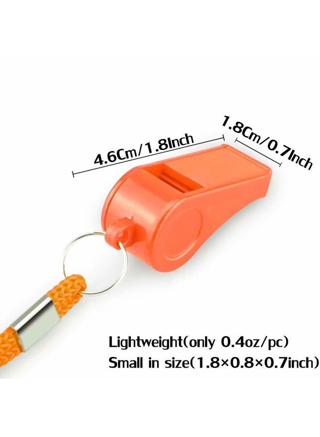 Hipat Emergency Whistle with Lanyard, Loud Crisp Sound Outdoor Whistle, 2PCS Orange Whistles Ideal for Camping, Hiking, Traveling, Self-Defense - Image 3