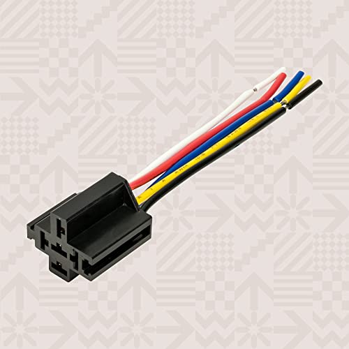 ONLINE LED STORE True Mods 10 Pack - Bosch Style 12V DC 5-PIN SPDT Interlocking Relay Socket Harness Base (with Wires) - Image 2