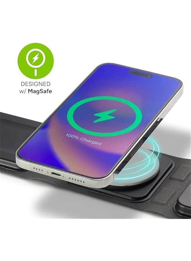 أنكوفو ثلاثة في واحد شاحن السفر مع Magsafe - شحن لاسلكي سريع على اي فون ، أبل ووتش ، والهواء بود ، متوافق مع اي فون 15 / 14 / 13 / 12 - Image 4