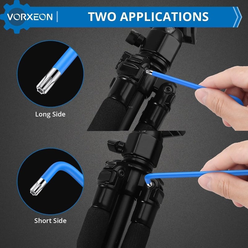 9PCS Star Wrench Key Set T10 to T50 Torx Wrenches Hex Keys With Visible Coding And Non-slip Coating, Long Arm Star Key With Hole for Auto Repair, Furniture Assembly, Household DIY - Image 3