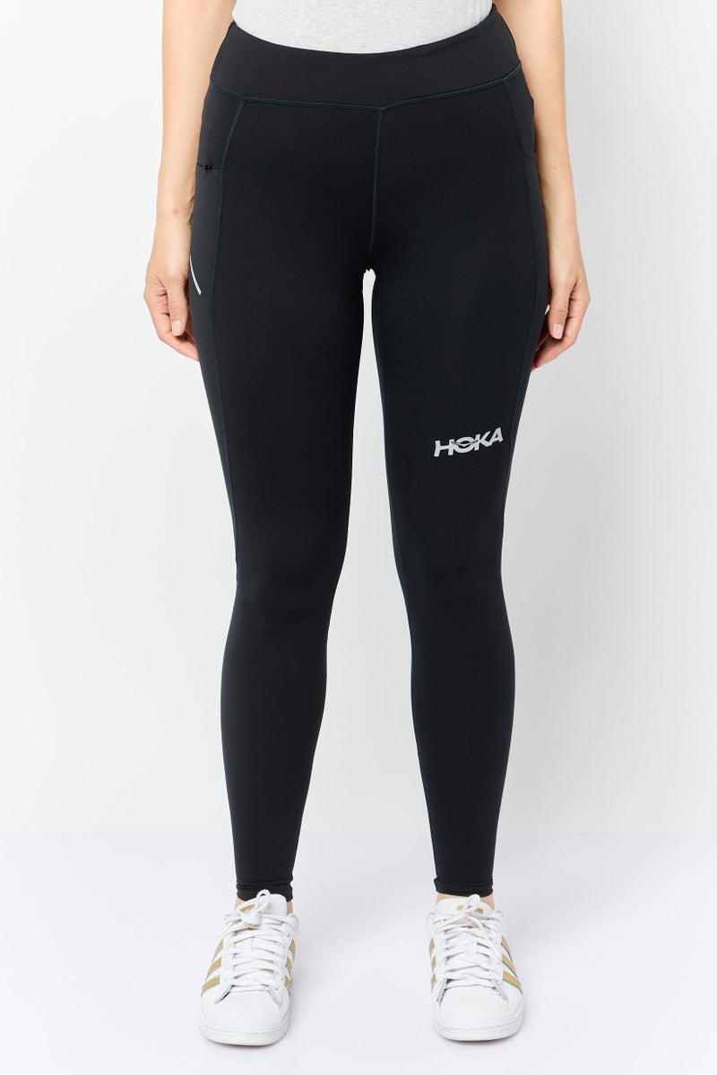 Hoka  leggings رياضية نسائية مناسبة للتدريب، سوداء - Image 1