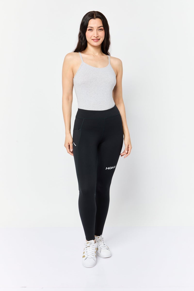 Hoka  leggings رياضية نسائية مناسبة للتدريب، سوداء - Image 2