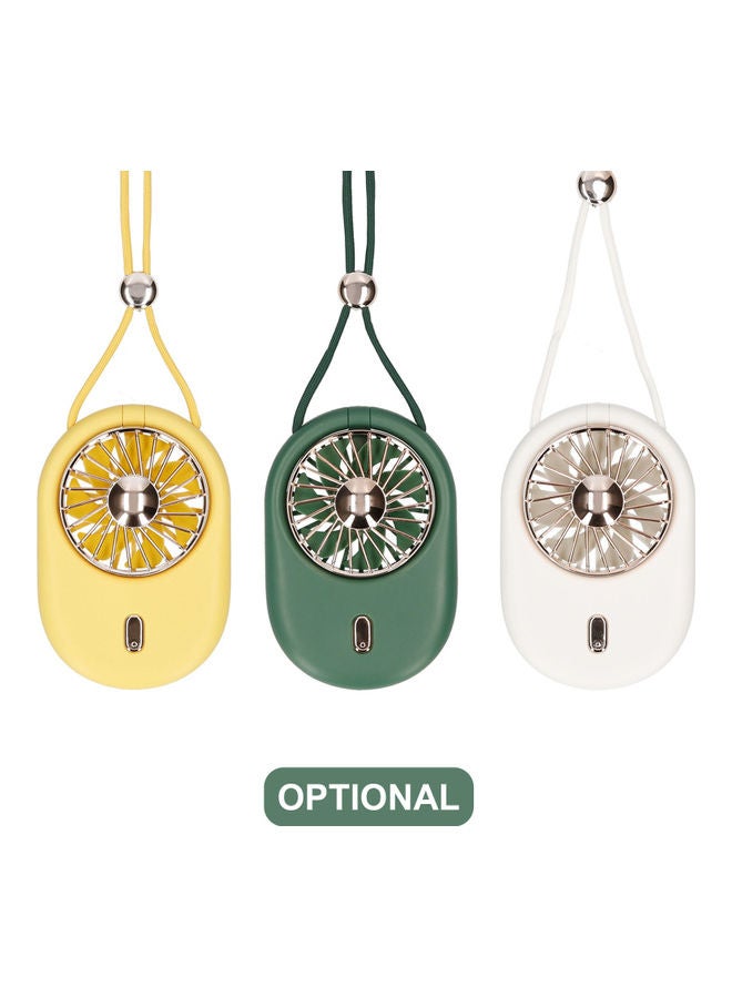 Loquat 180 Degree Foldable With Adjustable Lanyard Detachable Grid 3 Speeds Portable Hanging Neck Fan White/Silver 14.30x2.90x9.10cm - Image 4