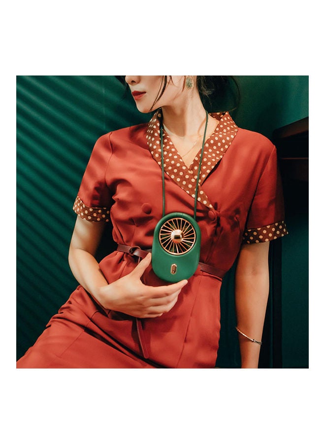 Loquat 180 Degree Foldable With Adjustable Lanyard Detachable Grid 3 Speeds Portable Hanging Neck Fan White/Silver 14.30x2.90x9.10cm - Image 5