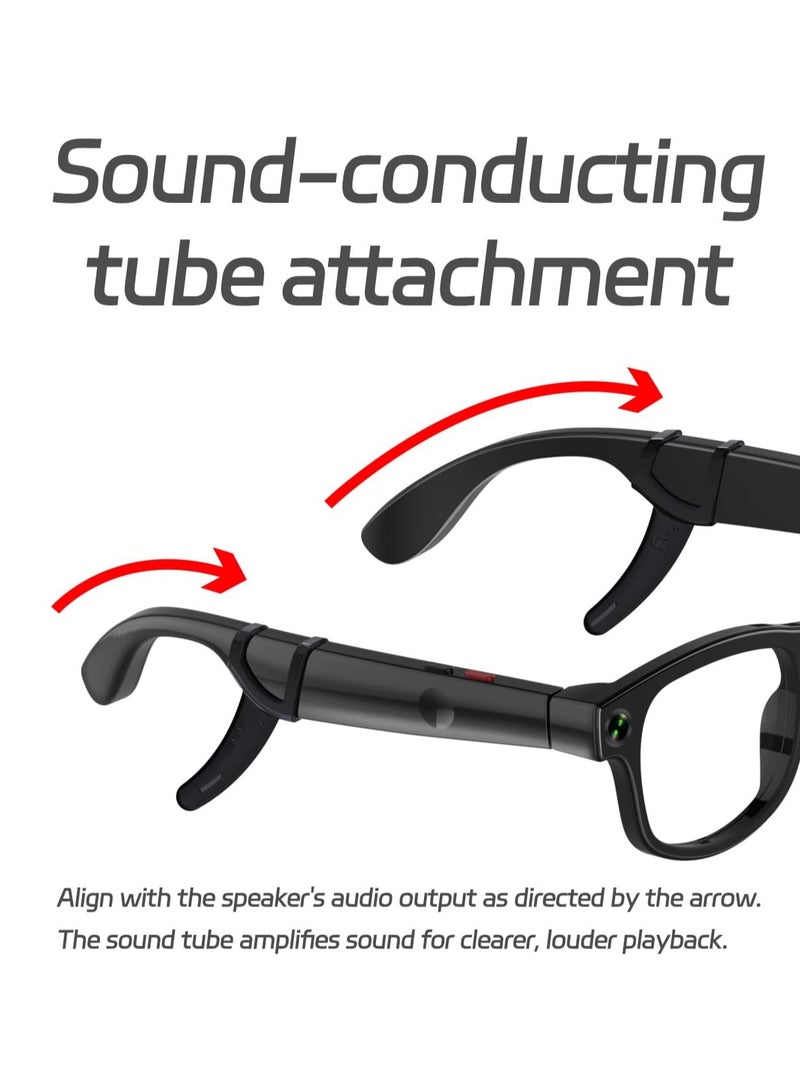 نظارات سكاي شاين AIMB-G1 الذكية المزودة بكاميرا | تسجيل فيديو مخفي بدقة 1080 بكسل، بلوتوث، واي فاي، ChatGPT، ترجمة فورية بالذكاء الاصطناعي، ومساعد صوتي | نظارات شمسية ذكية للرجال والنساء مزودة بخاصية حجب الضوء الأزرق وعدسات متدرجة مزدوجة - Image 4