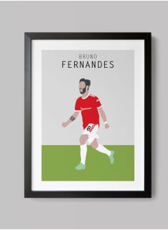 Bruno Fernandes Manchester United Poster with Frame 30x40cm