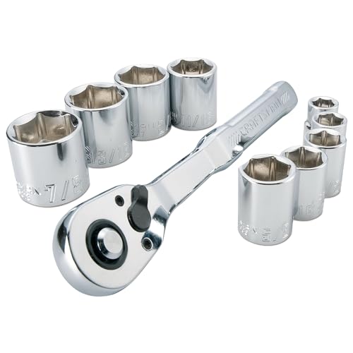 CRAFTSMAN Mechanics Tool Set with 72-tooth Low Profile Ratchet, SAE, 3/8 Inch Drive, 10 Piece (CMMT34563) - Image 2