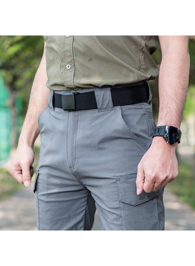 5-Packs Canvas Belt Web Fabric Casual Belt with Double D-Ring for Men - Adjustable No-Hole Design 1.5 Inch Width (5 Colors) - Image 3