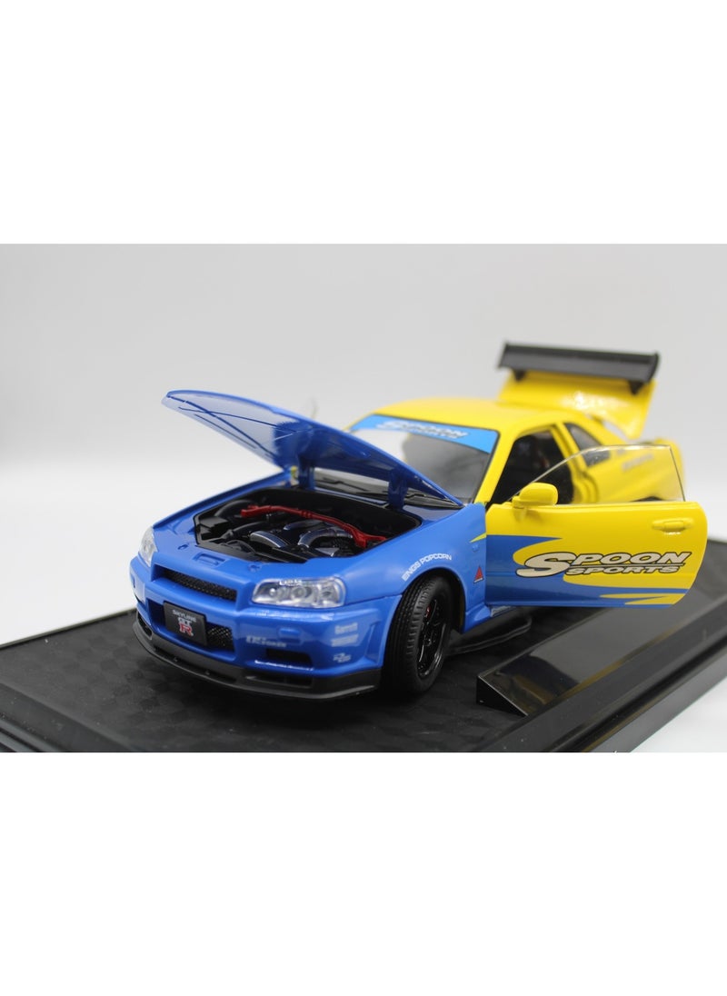 TOY GARDEN 1:24 Scale Sports Car Diecast Model – Alloy Racing Toy with Sound & Light, Track Simulation Car for Kids & Collectors  - Image 2