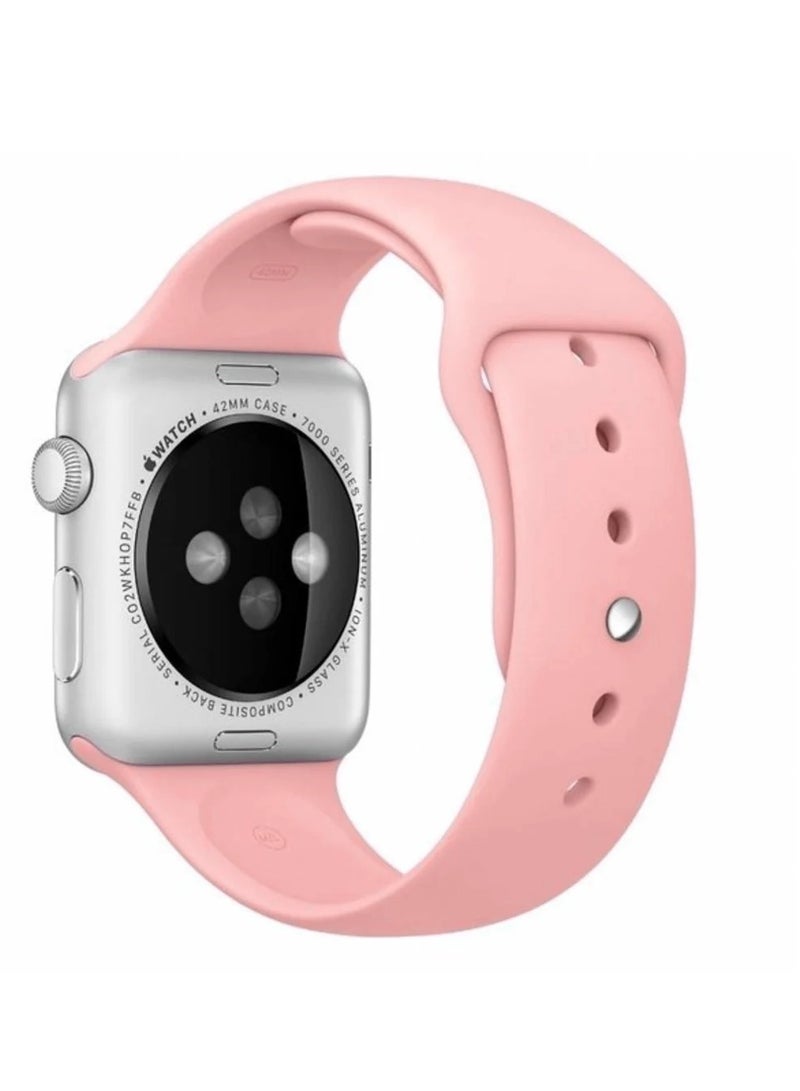 t Band For Apple Watch Ultra Bands 49mm 45mm 44mm 42mm, Soft Silicone Wristband Replacement Strap with Classic Clasp for iWatch Series 9 Ultra2 SE 8 7 6 5 4 3 2 1 for Women Men