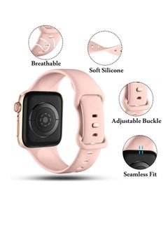Generic t Band For Apple Watch Ultra Bands 49mm 45mm 44mm 42mm, Soft Silicone Wristband Replacement Strap with Classic Clasp for iWatch Series 9 Ultra2 SE 8 7 6 5 4 3 2 1 for Women Men  - Image 2