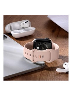 Generic t Band For Apple Watch Ultra Bands 49mm 45mm 44mm 42mm, Soft Silicone Wristband Replacement Strap with Classic Clasp for iWatch Series 9 Ultra2 SE 8 7 6 5 4 3 2 1 for Women Men  - Image 4