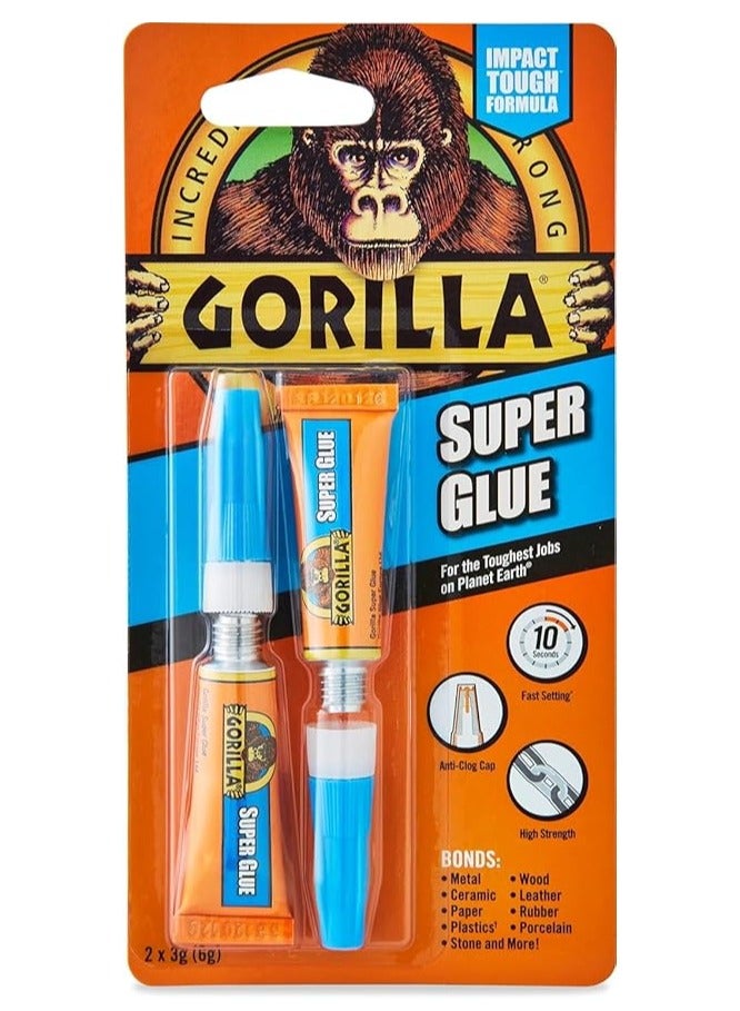 Gorilla Super Glue, Clear , 3g tube 2