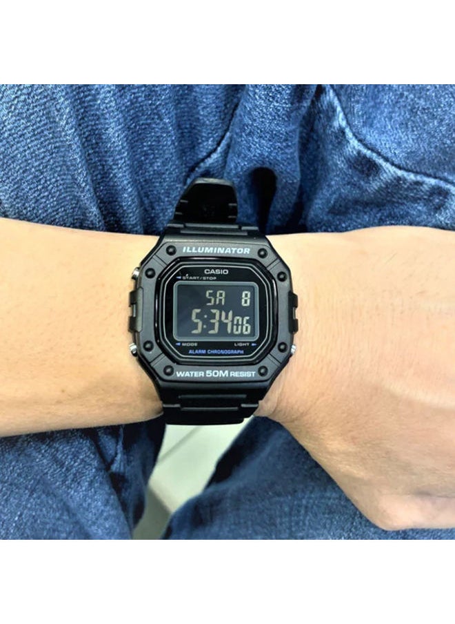 CASIO - Resin Digital Watch W-218H-1BVDF - Image 1