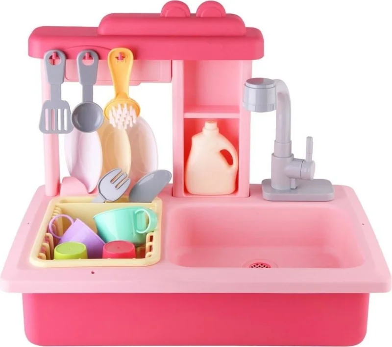 نيسي وورلد Nessiworld Battery Operated Interactive Sink Set Pink