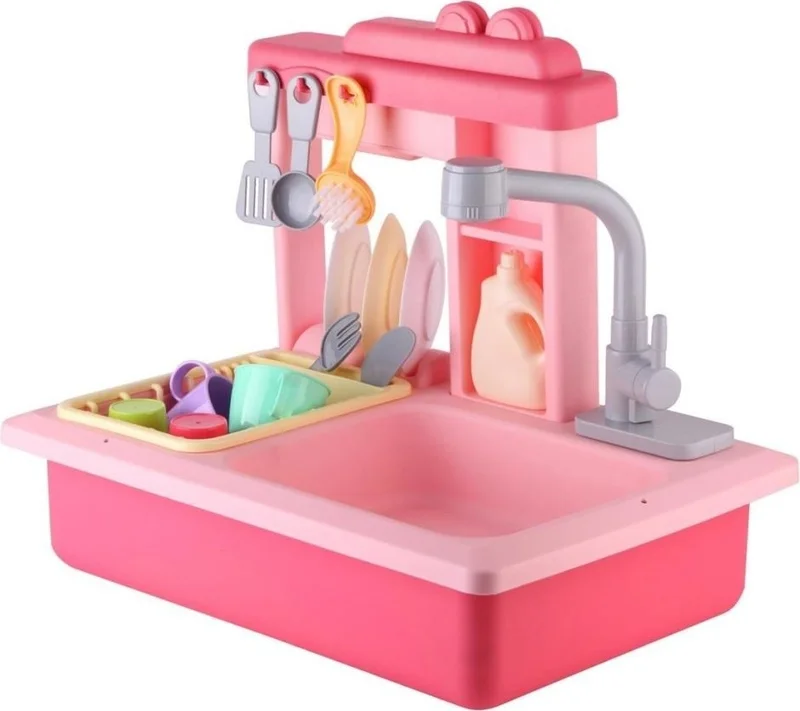 نيسي وورلد Nessiworld Battery Operated Interactive Sink Set Pink