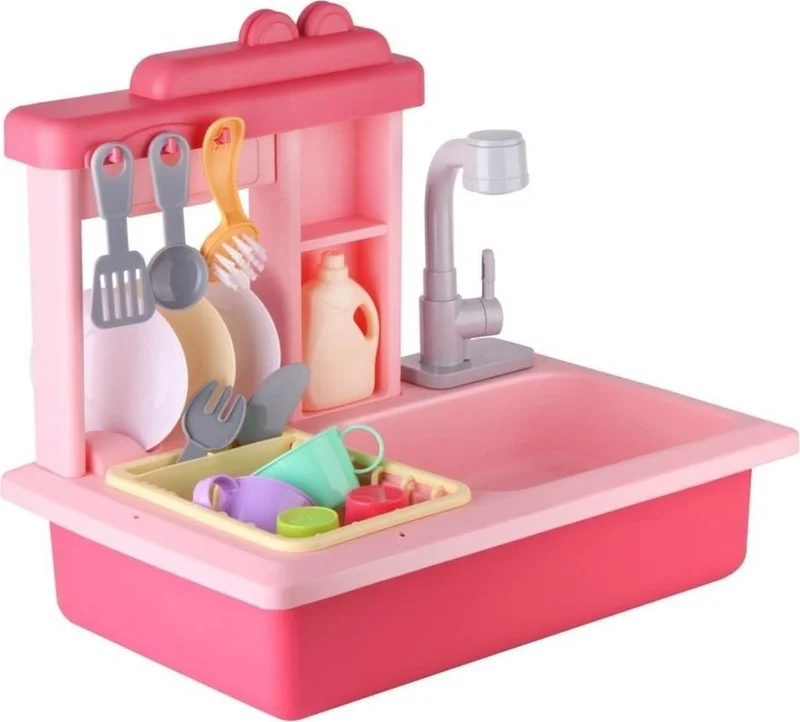 نيسي وورلد Nessiworld Battery Operated Interactive Sink Set Pink