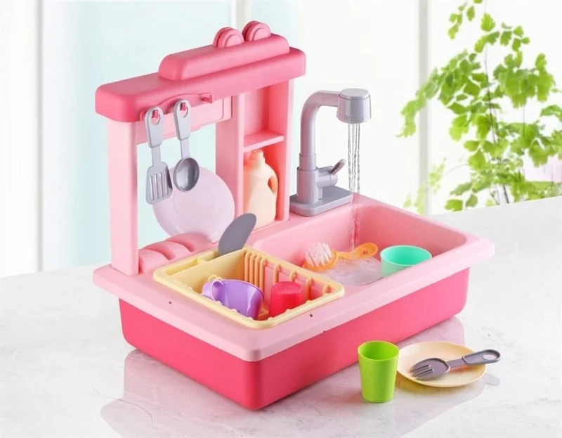 نيسي وورلد Nessiworld Battery Operated Interactive Sink Set Pink