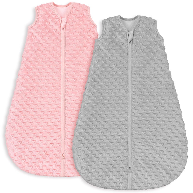 YOOFOSS Yoofoss Fleece Baby Sleep Sack 06 Months with Plush Dots TOG 15 Baby Wearable Blanket with 2Way Zipper Organic Cotton Toddler Sleep Sack Fleece