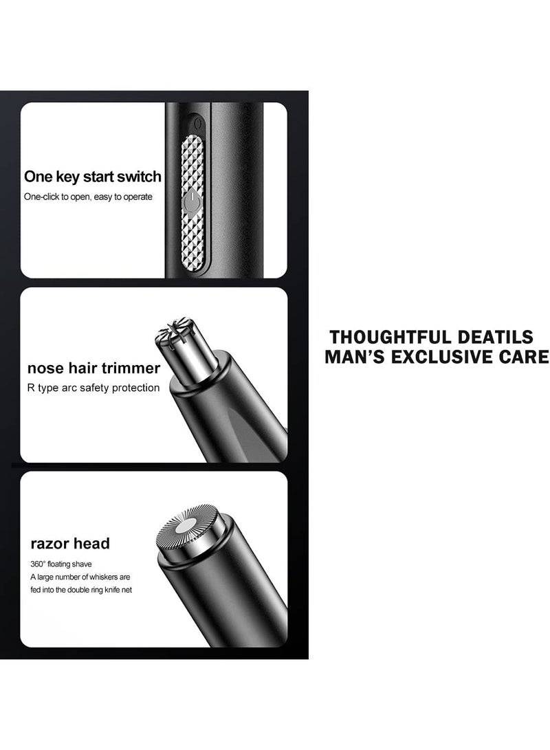 ماكينة تشذيب شعر الأنف والأذن أسود - Image 5