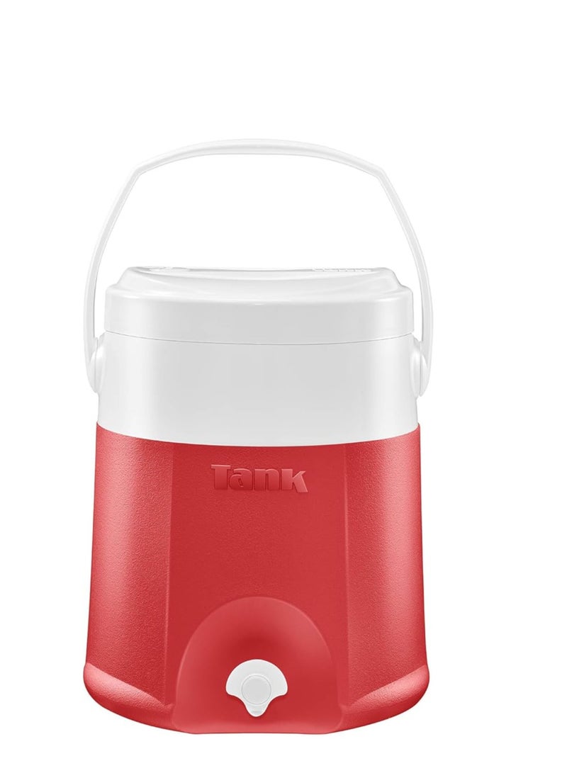 TANK 12L Tank Ice Box Cooler – Portable & Insulated Ice Chest for Camping, Picnic, Beach & Travel, Keeps Drinks & Food Cold, Durable & Leak-Proof, Red - Image 1
