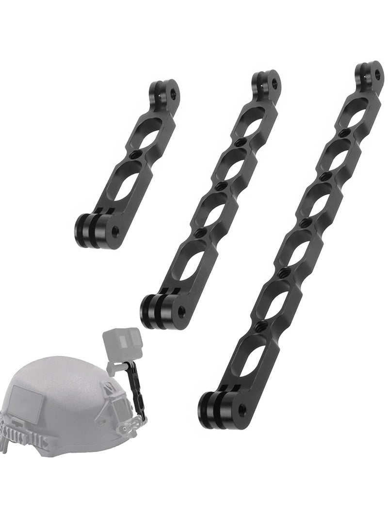 SOLARAE Extension Arm Mount for Gopro, Aluminum Alloy Helmet Stick Kit with a Standard 1/4 Hole Metal Pole Accessories Insta360 One X3/X2/X/R, Go 2 and DJI Osmo GoPro Hero - Image 2