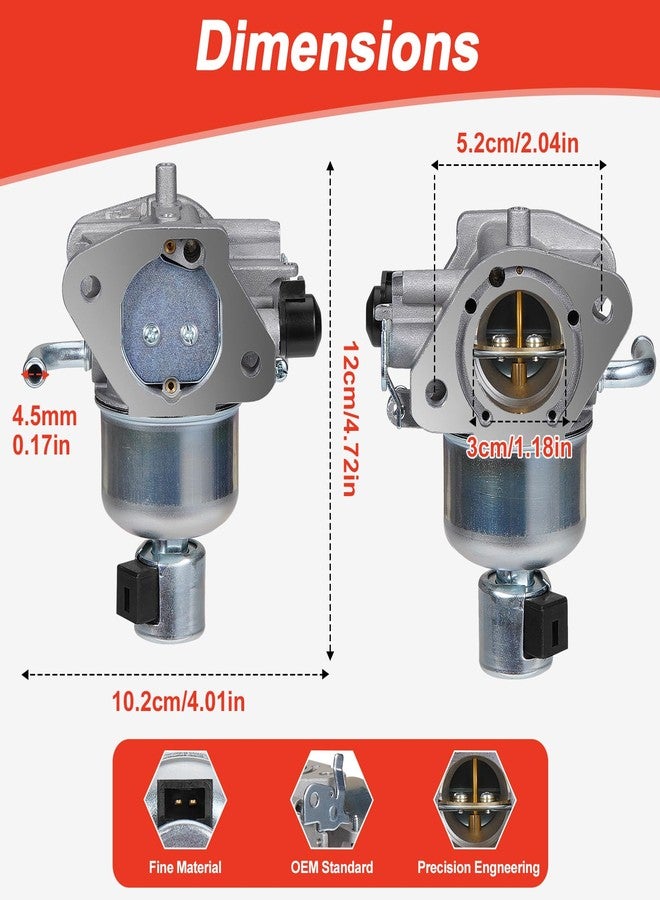 DingRan Carburetor for Kohler 7000 Series KT725 KT730 KT735 KT740 KT745 22HP 23HP 24HP 25HP 26HP Engines Carb with Air Oil Filter Fuel Pump Maintenance Kit Replaces 16 853 19S, 32 853 63S, 32 853 67-S - Image 3