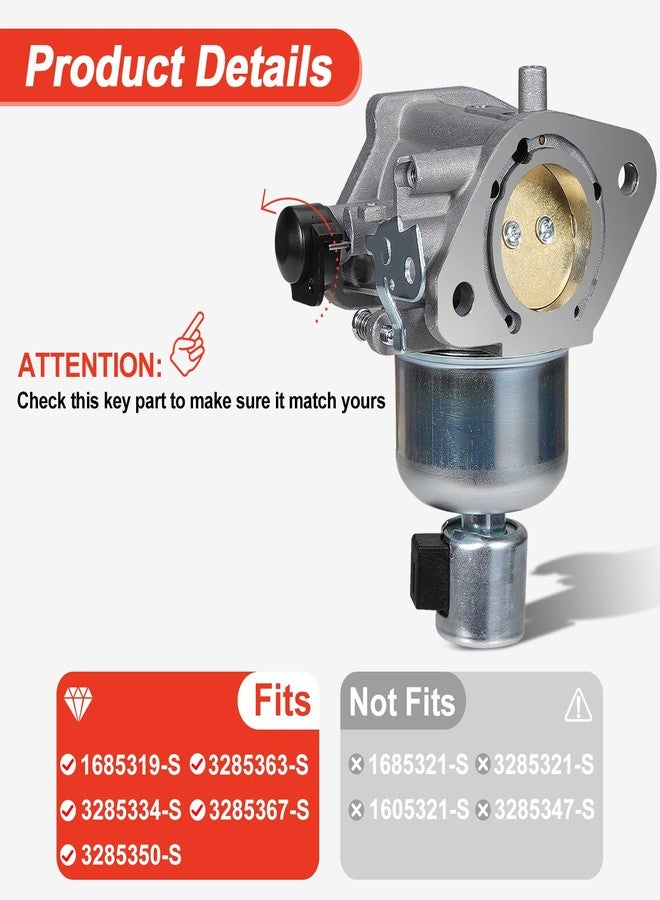 DingRan Carburetor for Kohler 7000 Series KT725 KT730 KT735 KT740 KT745 22HP 23HP 24HP 25HP 26HP Engines Carb with Air Oil Filter Fuel Pump Maintenance Kit Replaces 16 853 19S, 32 853 63S, 32 853 67-S - Image 4