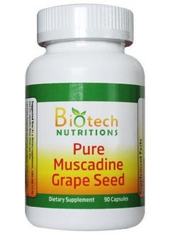 Muscadine Grape Seed 100% Pure Muscadine Grape Seed 90 Capsules Per Bottle 650Mg Per Capsule