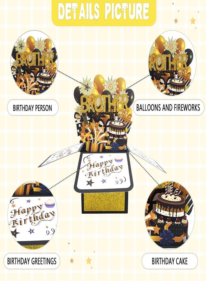 Asmallgf Funny Birthday Popup Card for Brother, Cool Bro Birthday Gifts from Sister, Happy Brother Bday Decorations - Image 3